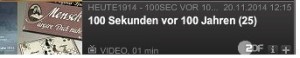 heute vor 100 jahren